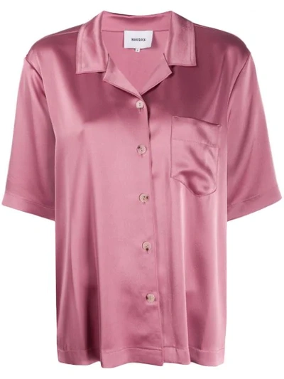 Nanushka Naraz Satin-crepe Shirt In Pink