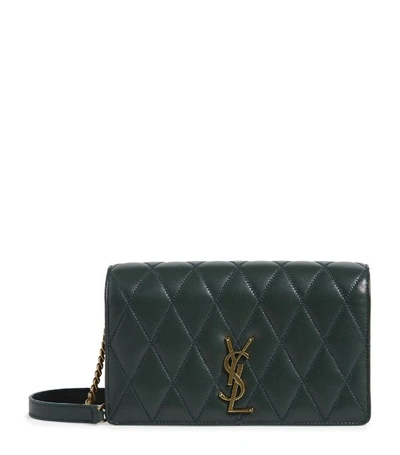 Saint Laurent Diamond-quilted Leather Angie Bag