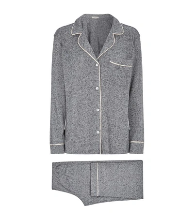 Eberjey Speckled Pyjama Set In Heather Grey/bellini