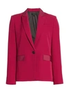 Rag & Bone Rylie Button-front Blazer In Pink