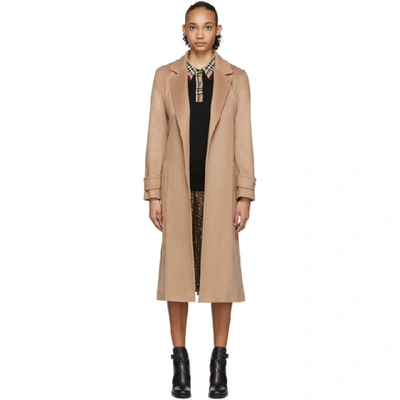 Burberry Sherringham Cashmere Belted Wrap Coat In Modern Beige