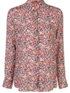 Altuzarra Chika Dragon Fruit-print Silk Blouse