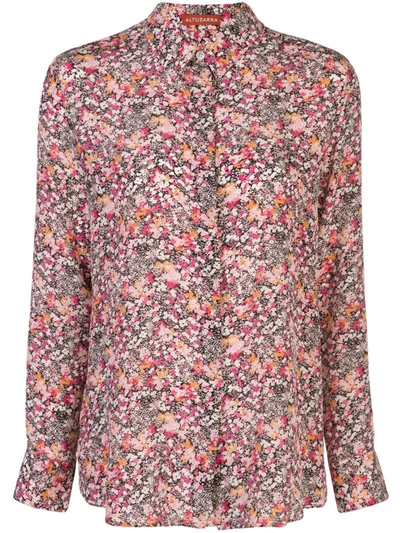 Altuzarra Chika Dragon Fruit-print Silk Blouse