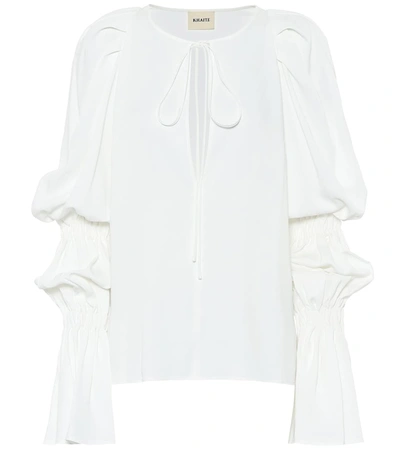 Khaite Cortez Crêpe Top In White