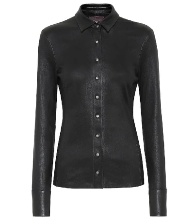 Stouls Garret Leather Blouse In Black