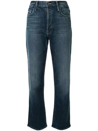 Mother The Tomcat Ankle High-rise Straight-leg Jeans In Blue