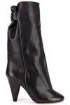 Isabel Marant Lakfee Leather Ankle Boots In Black