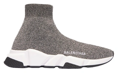 Pre-owned Balenciaga Speed Trainer Cristal (women's) In Grey/white