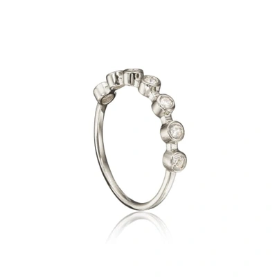 Lily & Roo Sterling Silver Round Diamond Style Eternity Ring