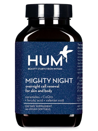 Hum Nutrition Mighty Night™ Overnight Renewal Supplement With Ceramides, Coq10, & Ferulic Acid 60 Vegan Softgels In N,a