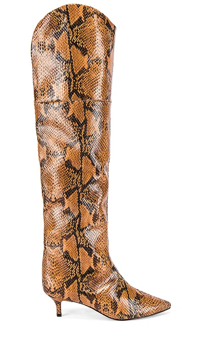 Schutz Kauanna Boot In Rich Tan Snake