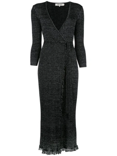 Diane Von Furstenberg Bobbi Wrap Dress In Black