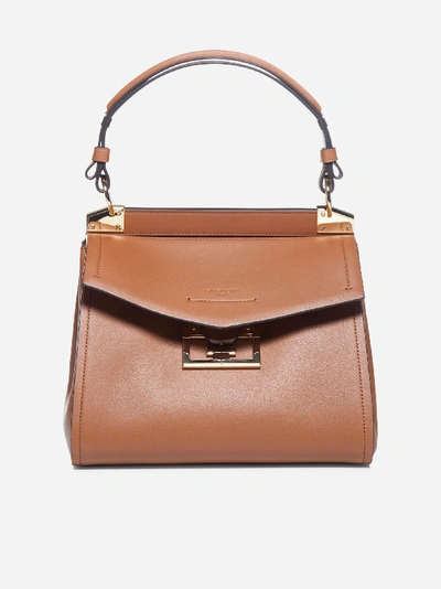 Givenchy Mystic Small Shoulder Bag In Brown Leather