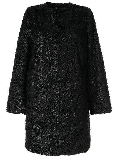 Unreal Fur Black Trouserher Faux Fur Coat