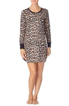 Kate Spade Graphic-print Brushed Jersey Sleepshirt In Leopard