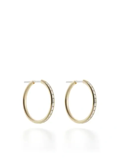 Spinelli Kilcollin 2-piece 18k Yellow Gold Diamond Hoop Earrings
