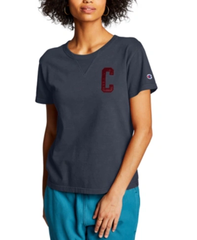 Champion Women's Cotton Vintage Wash Logo T-shirt In Navy
