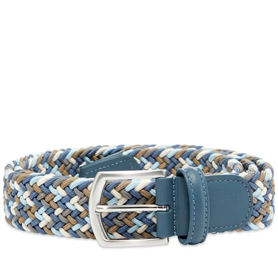 Anderson's Woven Textile Belt In Blue