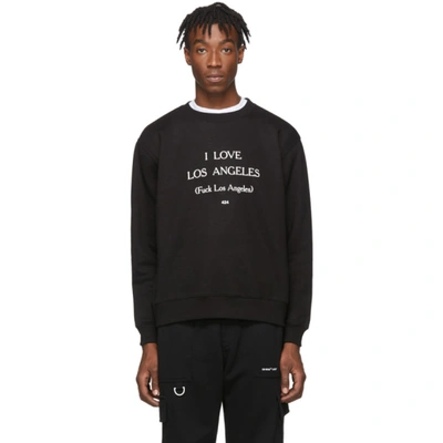 424 Black 'i Love Los Angeles' Sweatshirt In Blk Black