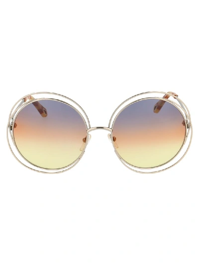 Chloé Sunglasses In Gold Gradient