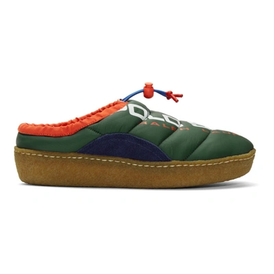 Polo Ralph Lauren Green Polo Sport Myles Puffer Loafers In Greencolblk
