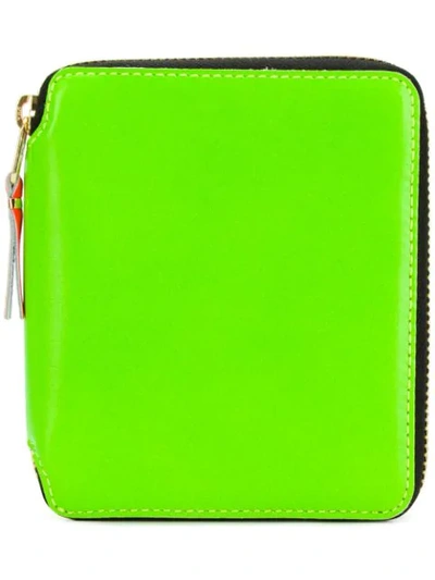 Comme Des Garçons Zip Around Wallet In Green