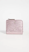 Kate Spade Burgess Court Small Bifold Wallet In Rose Gold