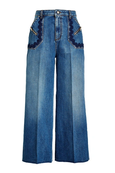Sonia Rykiel Wide-legged Cropped Jeans