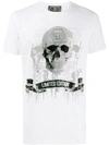 Philipp Plein Stud-embellished Skull Motif T-shirt In White