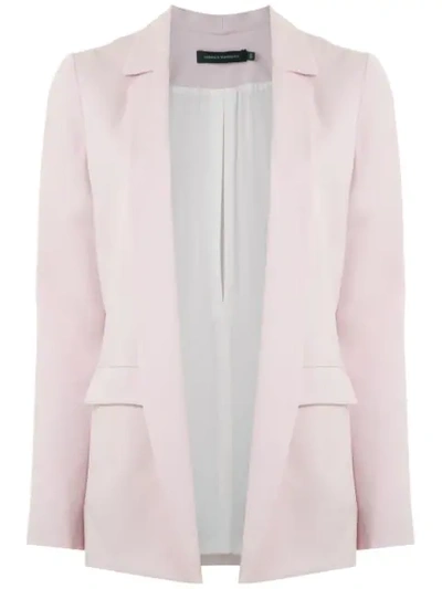 Andrea Marques Open Front Blazer In Pink