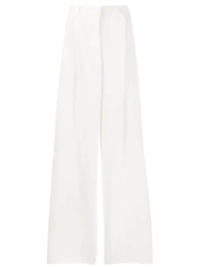 Brunello Cucinelli High Waisted Loose-fit Trousers In White