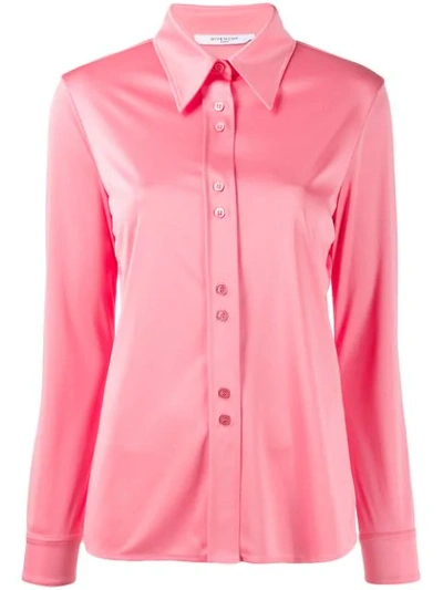 Givenchy Pointed-collar Long-sleeved Shirt In Pink