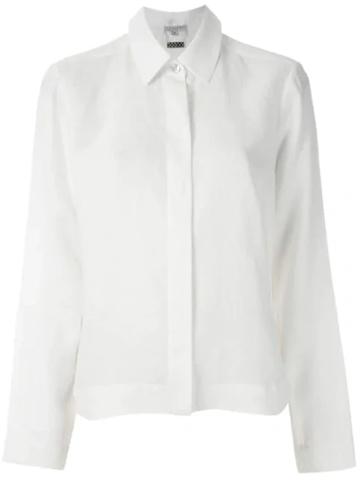 Alcaçuz Madalena Linen Shirt In White