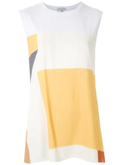 Alcaçuz Murakani Panelled Blouse In White