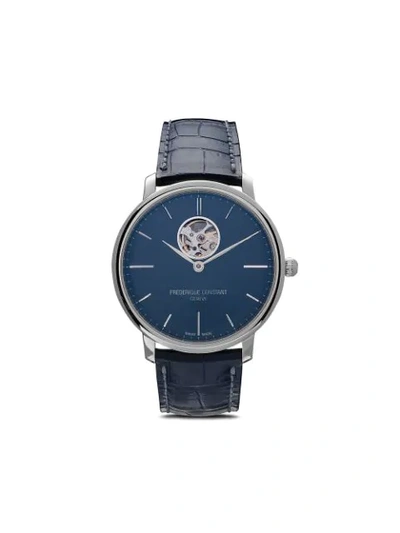Frederique Constant Slimline Heart Beat Automatic 40mm In Blue