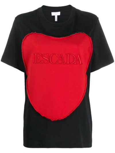 Escada Embroidered Logo T-shirt In Black