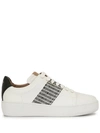 Agnona Smith Stitched Sneakers In White