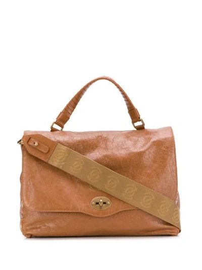 Zanellato Worn-out Effect Tote Bag In Brown