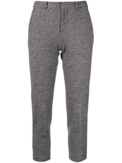 Loveless Cropped Tailored Trousers In Grey