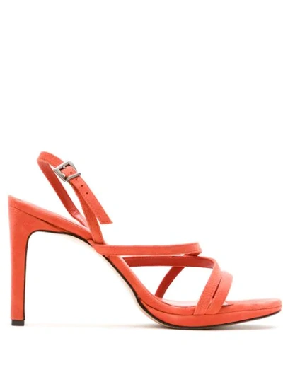 Alcaçuz Nisia Leather Sandals In Orange