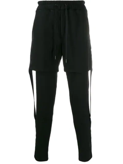 D.gnak By Kang.d Layered Track Trousers In Black