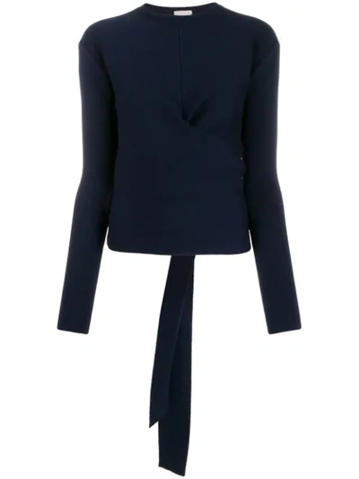 Mrz Back Tie Knitted Jumper In Blue