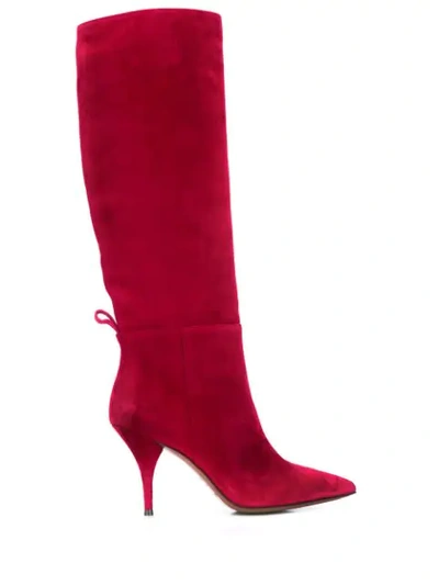 L'autre Chose Knee Length Boots In Red