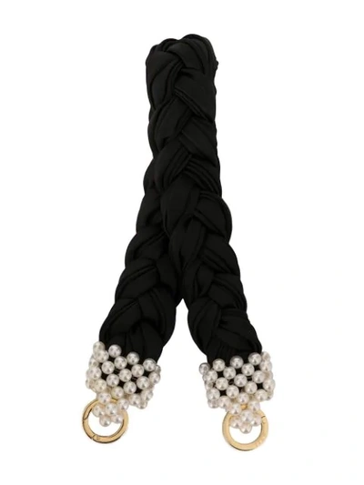 0711 Large Bead-embellished Handle In Black