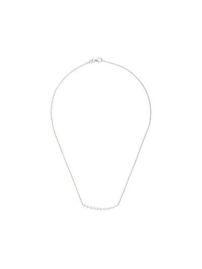 Anita Ko 18kt White Gold Graduated Diamond Necklace In Silver