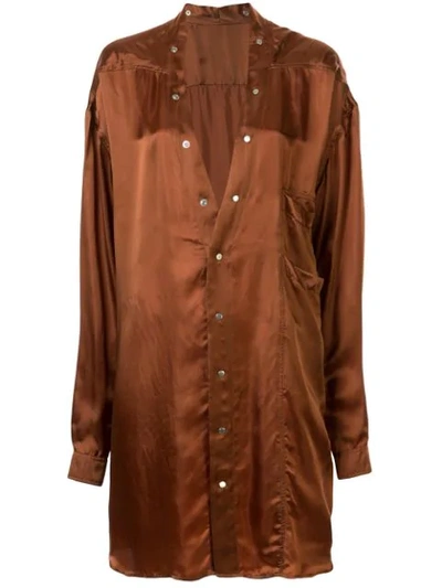 Rick Owens Camicia In Brown