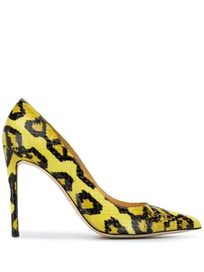 Alexandre Birman Piano Exotic Pumps In Yellow