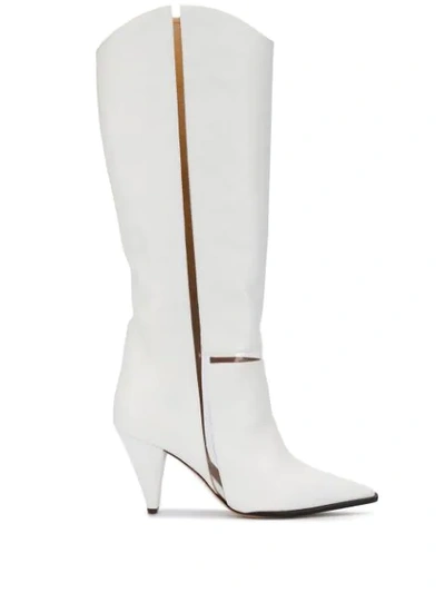 Alexandre Birman Dora 90 Pointed Boots In White
