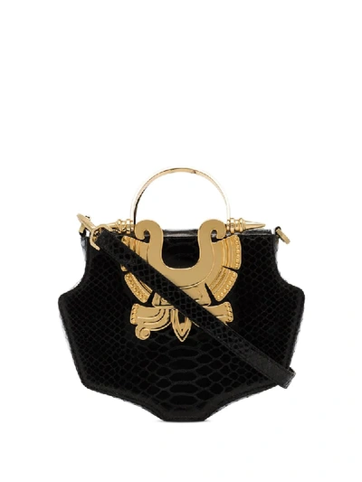 Okhtein The Minat Crossbody Bag In  Black With Gold