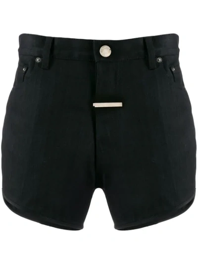 Zilver Organic Cotton Denim Shorts In Black